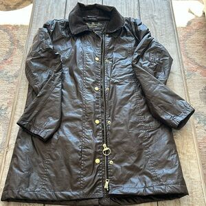 Barbour jacket, size UK 10, brown, lightly used.